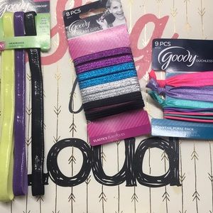 Hair ties and headbands